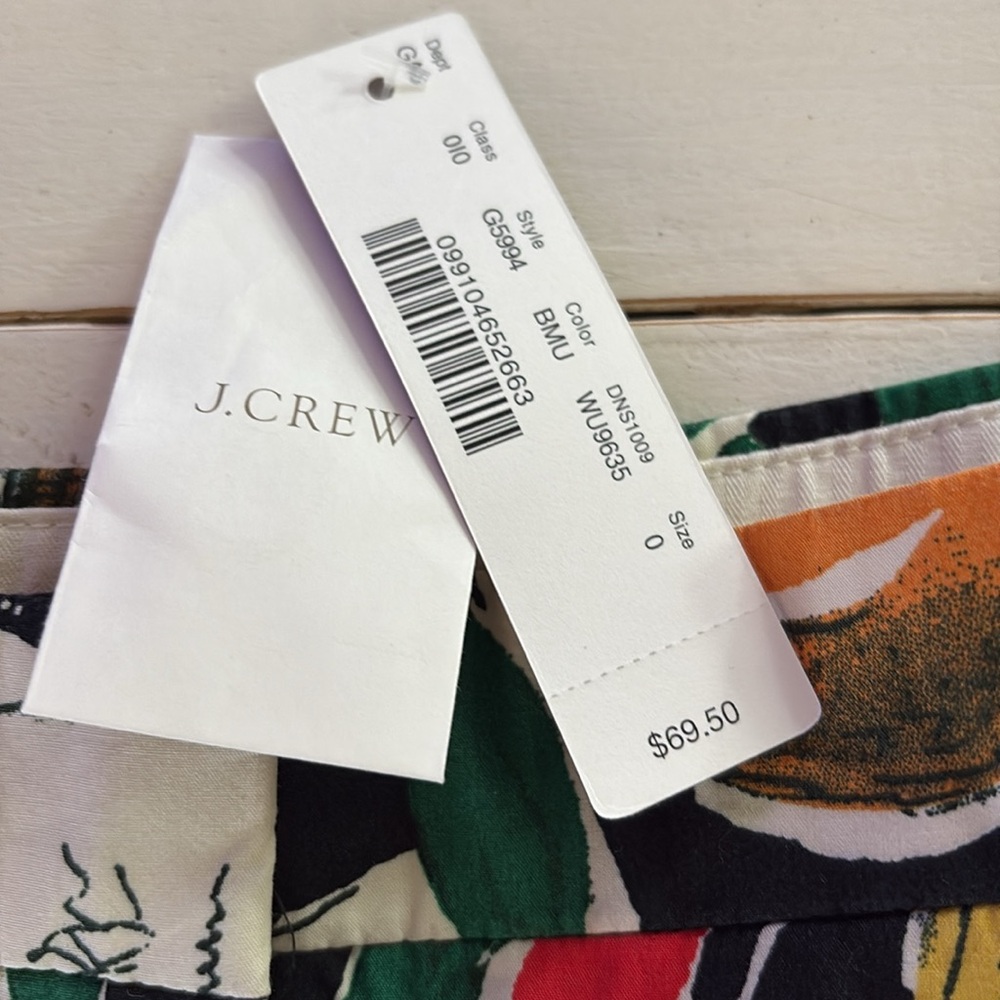 NWT J. Crew Colorful Fruit Print Shorts, Size 0 - Picture 2 of 11
